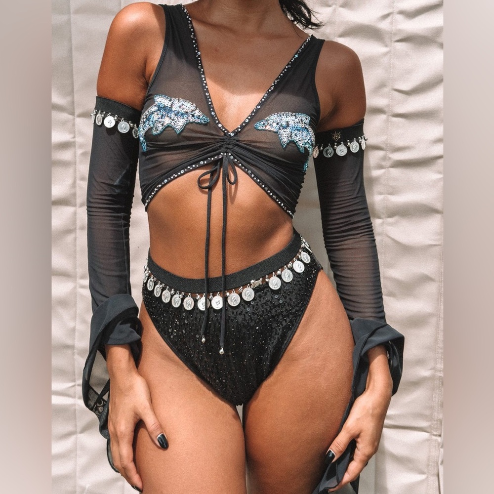 NWT Her Pony the Label Black Arm Warmers